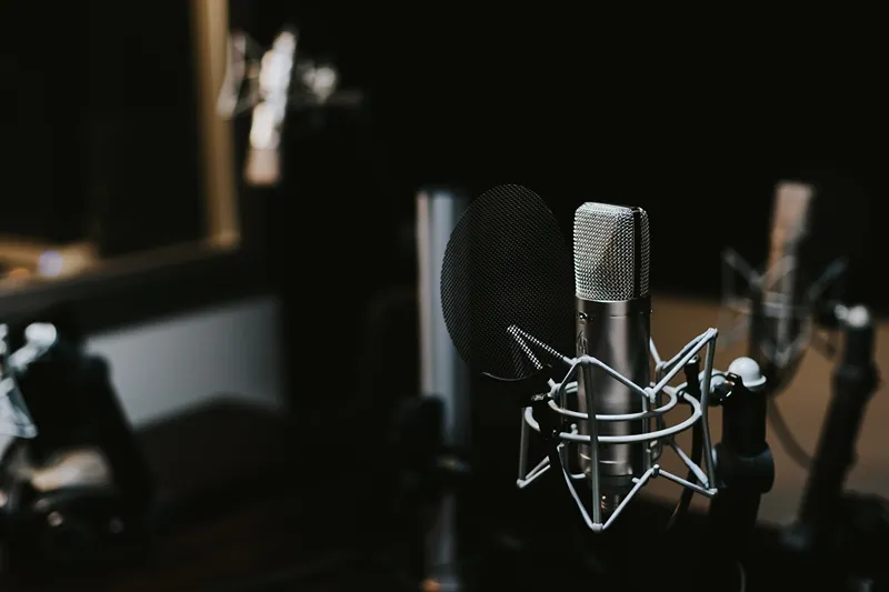 mic in the recording studio